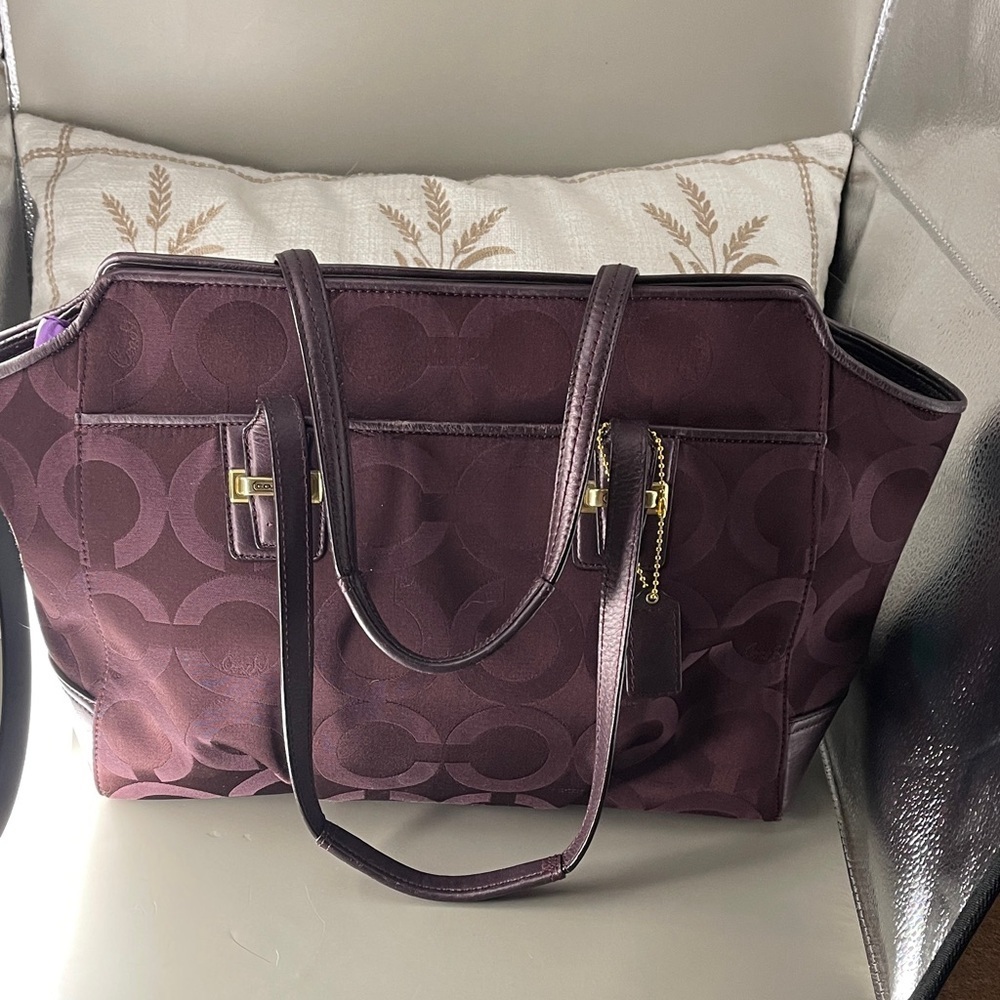 Coach Taylor Op Art Alexis Eggplant Purple Women's Bag G1369-F25501 Coach Classy